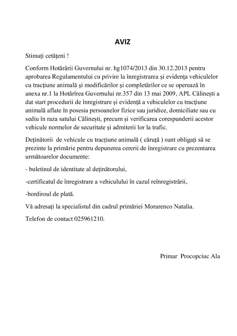 Read more about the article AVIZ !