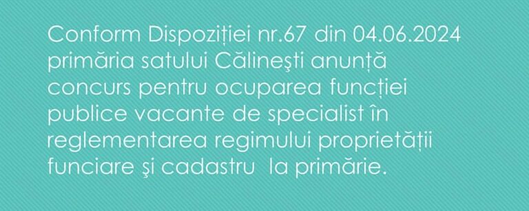 Read more about the article ANUNŢ !